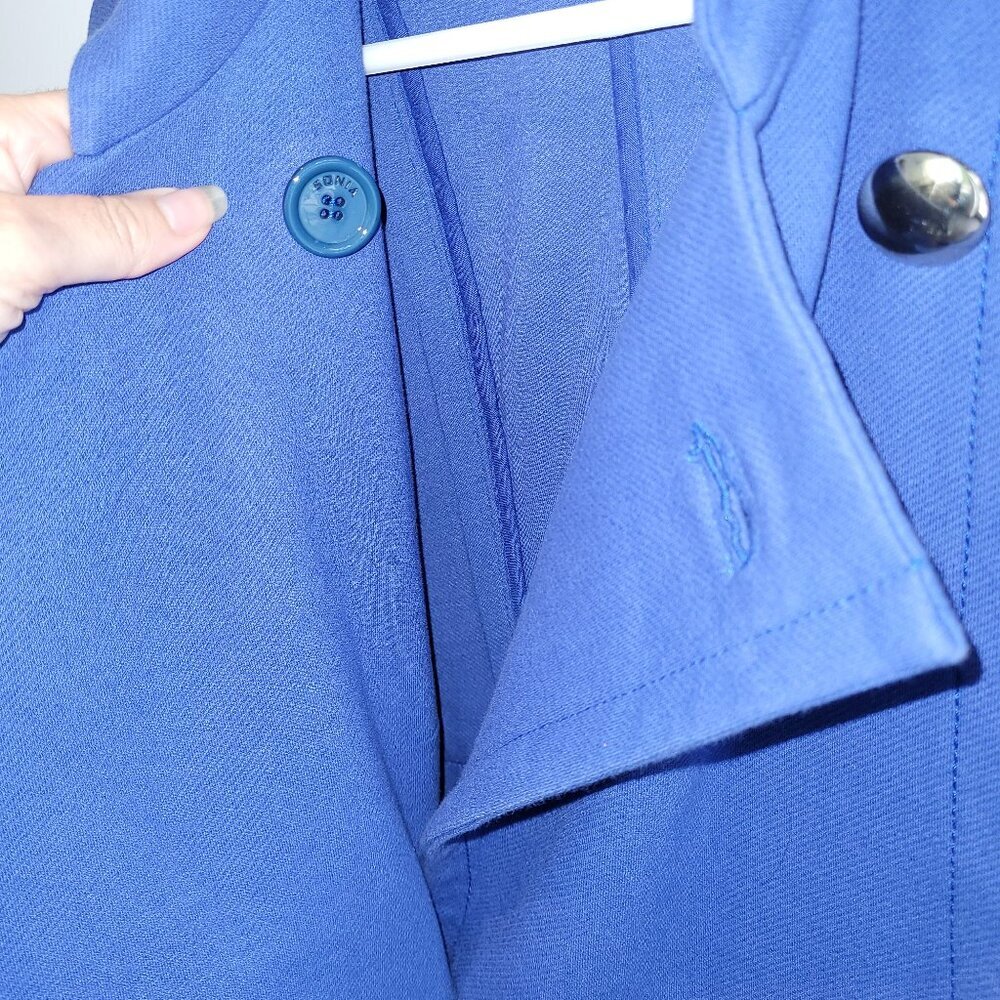 Sonia By Sonia Rykiel Ladylike Coat in Royal Blue Size EU 36 - Picture 7 of 9